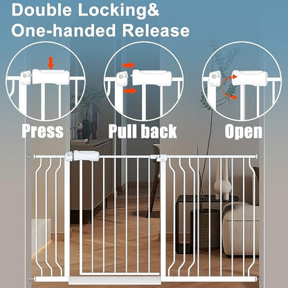 57.5-62" Extra Wide Baby Gate for Doorways - Image 3