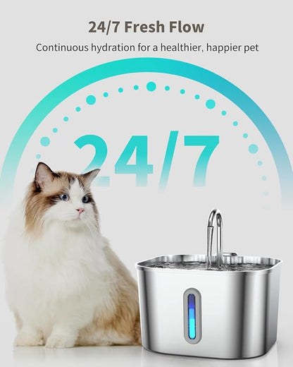 Cat Water Fountain Stainless Steel - Image 4