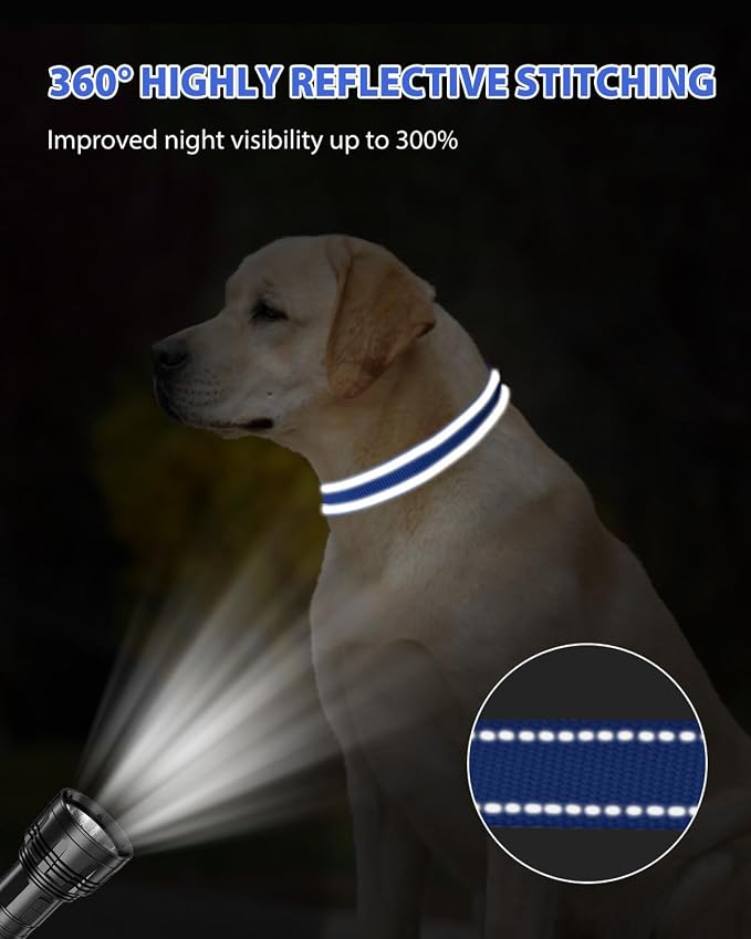 Joytale Reflective Dog Collar, Adjustable Nylon Pet Collar - Image 5