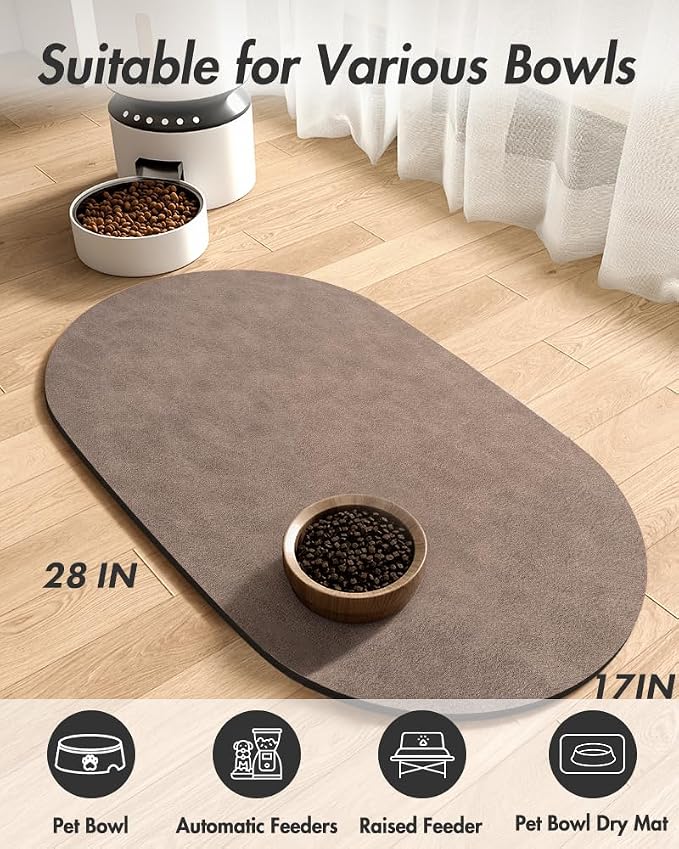 Absorbent Dog Water Mat for Food and Bowl - Image 7