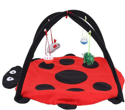 Foldable Cat Activity Play Mat Tent, Cat Activity Center Pet Kitten Cushion Bed - Image 9