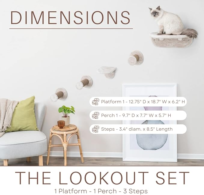 Trixie Wall Mounted Cat Lookout Set – Climbing Shelves - Image 4