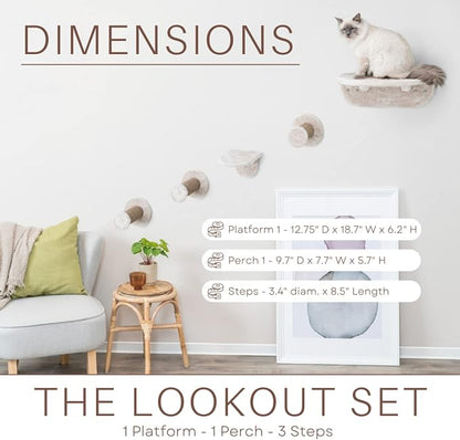 Trixie Wall Mounted Cat Lookout Set – Climbing Shelves - Image 4