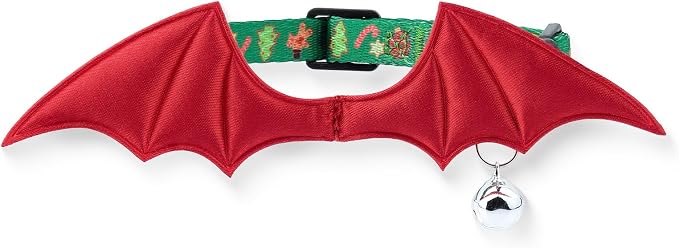 1 PC Bat Wing Cat Collar with Bell, Adjustable Kitten Collar with Safety - Image 2