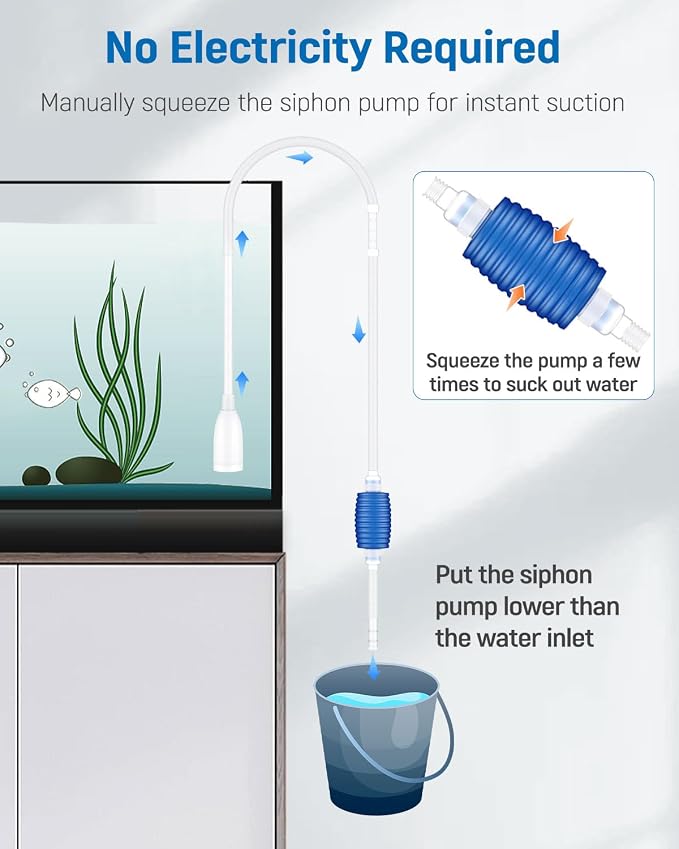 Pawfly Aquarium Water Changer Aquarium Siphon Vacuum Cleaner - Image 2