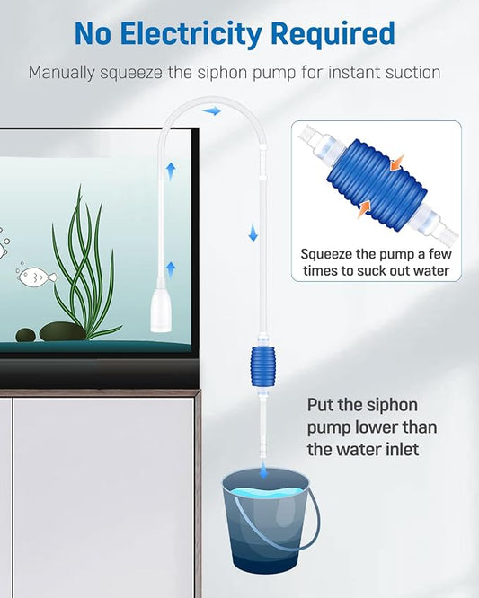 Pawfly Aquarium Water Changer Aquarium Siphon Vacuum Cleaner - Image 2