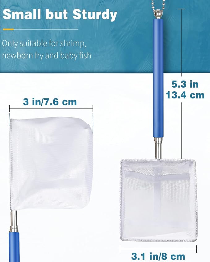Pawfly 3 Inch Tiny Fish Tank Net, Aquarium Shrimp Net - Image 6
