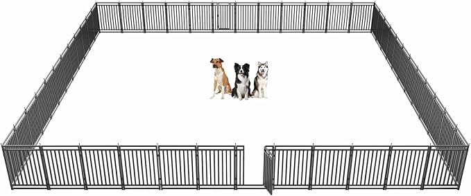 Dog Fence Outdoor for Yard Indoor Dog Playpen 40" Height 48 Panels Portable Dog by Petorldog