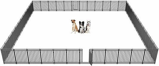Dog Fence Outdoor for Yard Indoor Dog Playpen 40" Height 48 Panels Portable Dog by Petorldog