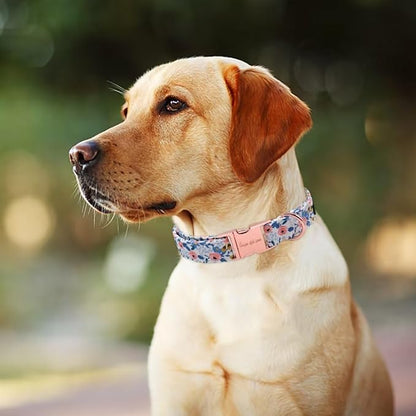 Unique style paws Dog Collar Metal Buckle Red Rose Collar Flower Gift Durable - Image 3