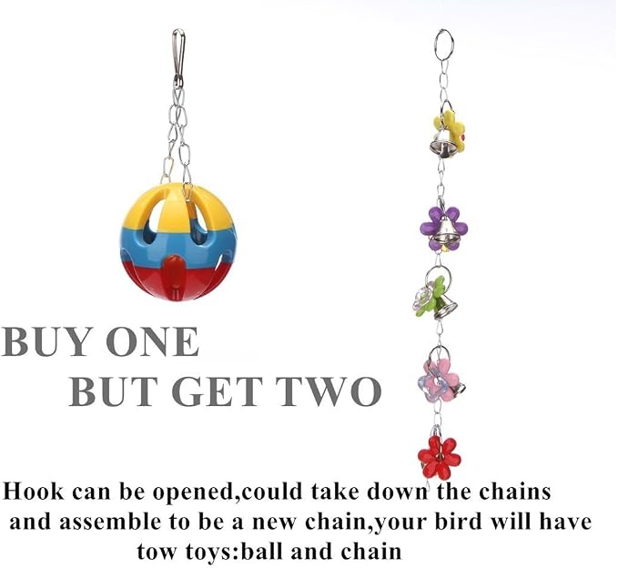 Hypeety Pet Parrot Toy Plastic Colorful Birds Ball - Image 3