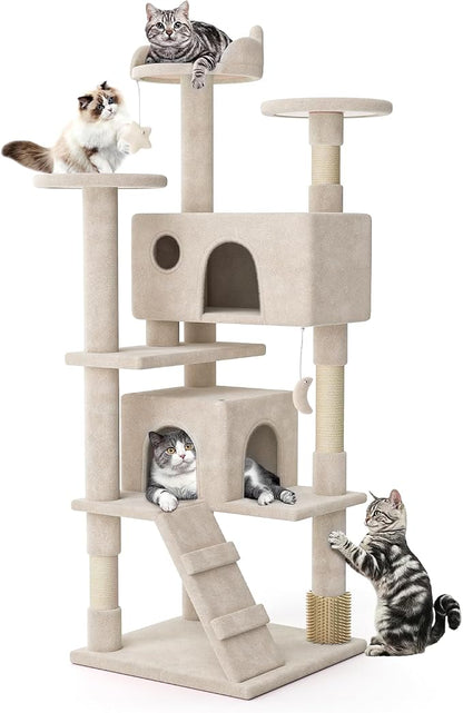 MoNiBloom 60 Inch Cat Tree Tower by Monibloom