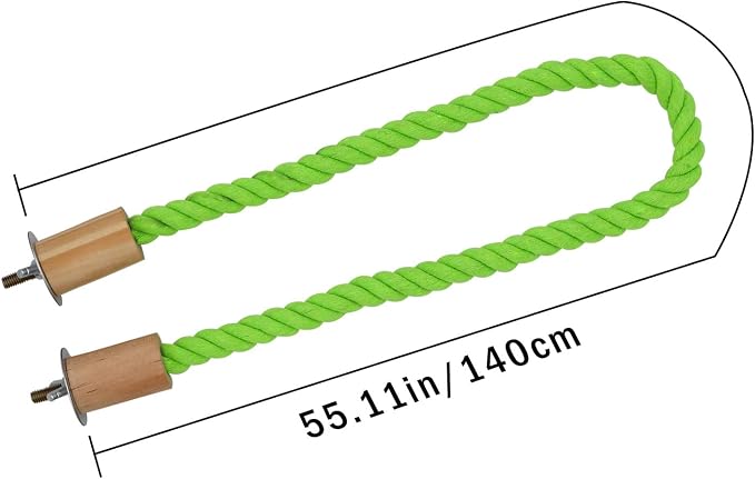 2 Pack Bird Hemp Rope Perch Swing, Bird Cage Stand Pole Accessories, Paw - Image 6