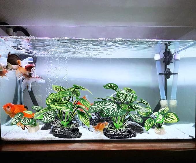 4PCS Aquarium Plants Betta Fish Tank Decorations Small Size Soft Faux Silk - Image 6