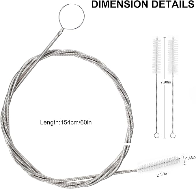 CiaraQ Bottle Cleaning Brushes, 8 Inch Nylon Tube Brush Set & A Flexible Long - Image 4