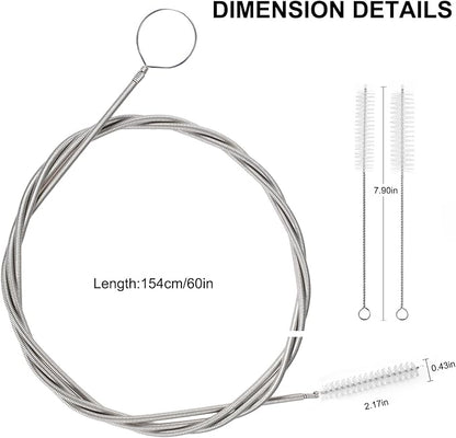 CiaraQ Bottle Cleaning Brushes, 8 Inch Nylon Tube Brush Set & A Flexible Long - Image 4
