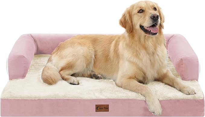 Orthopedic Dog Beds for Large Sized Dogs, Waterproof Egg Crate Foam Large Dog by CasaPaw