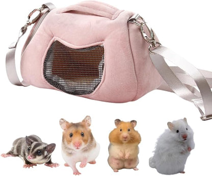 Small Pet Carrier Bag with Adjustable Shoulder Strap Hamster Travel Cage by Copfeu