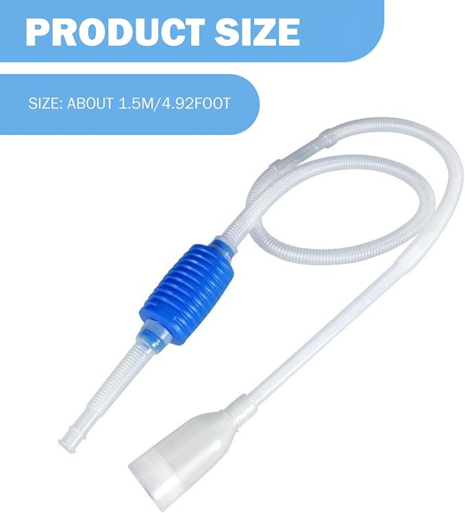 5FT Aquarium Siphon, Manual Siphon Pump, Aquarium Vacuum Gravel Cleaner - Image 5