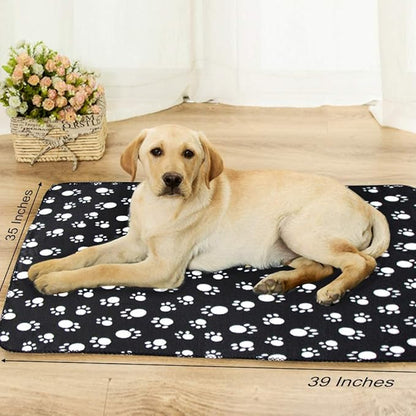 Comsmart Dog Blankets for Small Dogs, 6 Pack Puppy Blanket Cute Paw Print Pet - Image 5