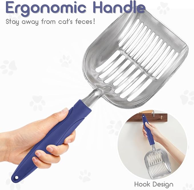Cat Litter Scoop, Metal Cat Scooper, Plastic Handle Scoop, Sifting Shovel of - Image 4