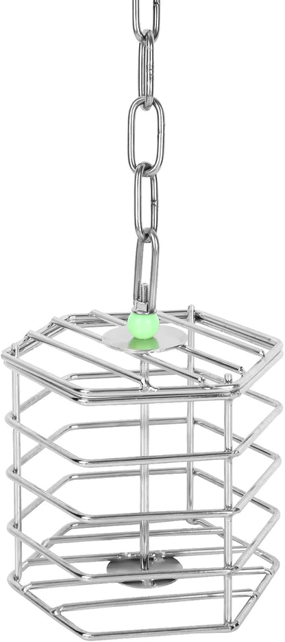 Stainless Steel Bird Suet Feeder Cage by Unknown