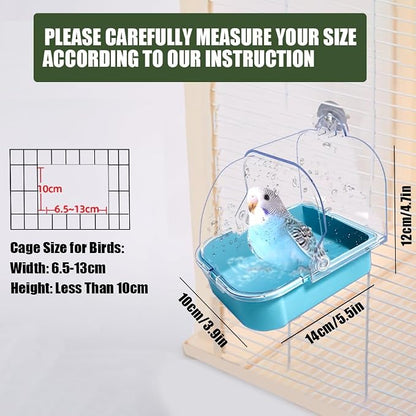 Bird Bath for Cage, Cleaning Pet Supplies Cockatiel Bird Bathtub - Image 2