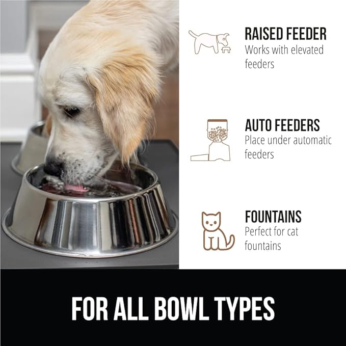 GORILLA GRIP 100% Waterproof Raised Edge BPA Free Silicone Pet Feeding Mat - Image 6