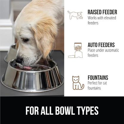 GORILLA GRIP 100% Waterproof Raised Edge BPA Free Silicone Pet Feeding Mat - Image 6