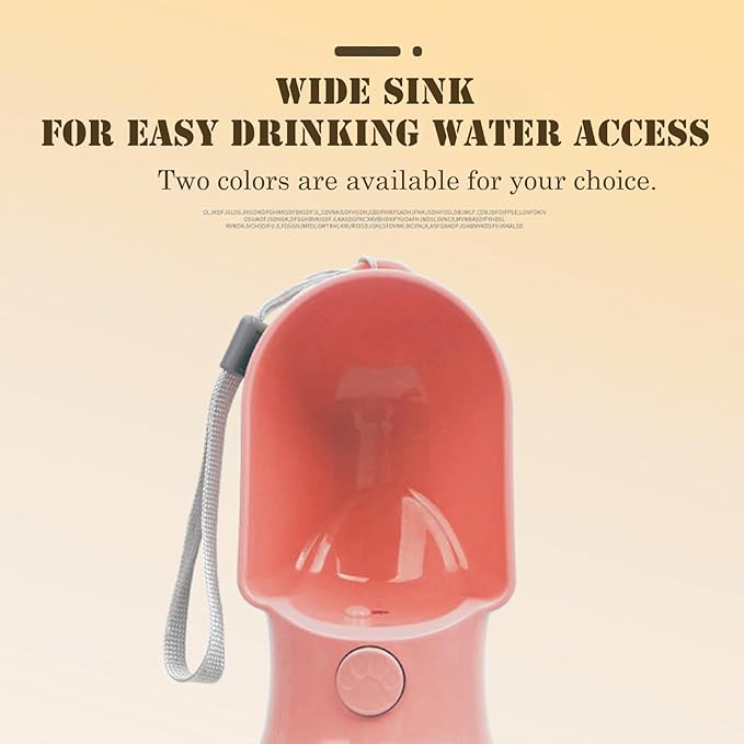2-in-1 Dog Water Bottle with Food Container - 10oz Leak-Proof Travel Water - Image 6