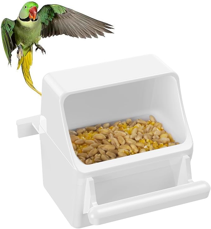 Pawfly 1 Pcs Bird Feeder Hanging Plastic Bird Cage Feeders by Pawfly