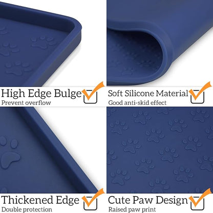Ptlom Silicone Pet Placemat for Dog and Cat, Waterproof Non-Slip Pet Feeding - Image 4