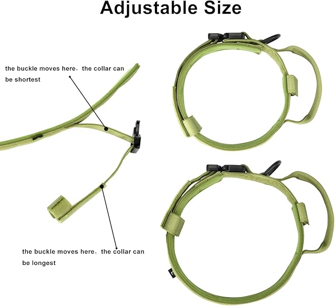 DAGANXI Tactical Dog Collar, Adjustable Military Training Nylon Dog Collar - Image 5