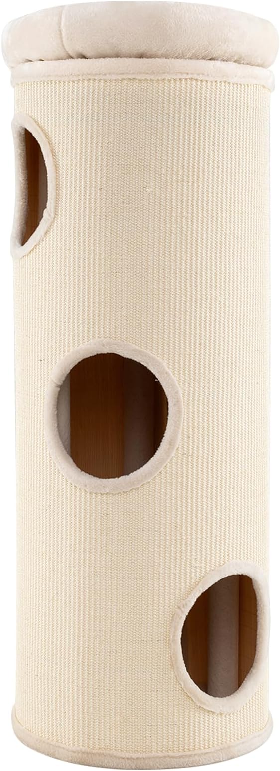 Tangkula 4 Story Cat Tree Condo, 49” Barrel-Shaped Cat House - Image 9