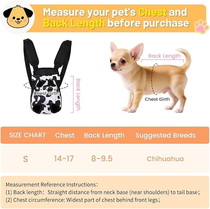 Inspack Dog Backpack Carrier/Cat Carrier, Adjustable Pet Front Carriers Travel - Image 2