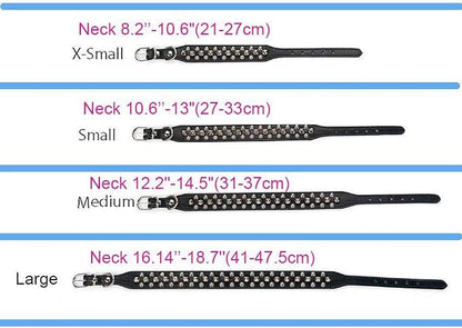 Spiked Dog Collar Soft Pu Leather Mushrooms Rivet Spike Studded Puppy - Image 2