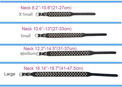 Spiked Dog Collar Soft Pu Leather Mushrooms Rivet Spike Studded Puppy - Image 2