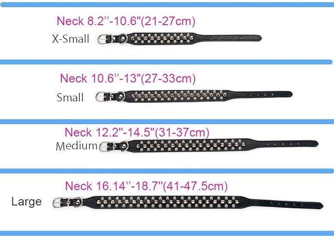 Spiked Dog Collar Soft Pu Leather Mushrooms Rivet Spike Studded Puppy - Image 2