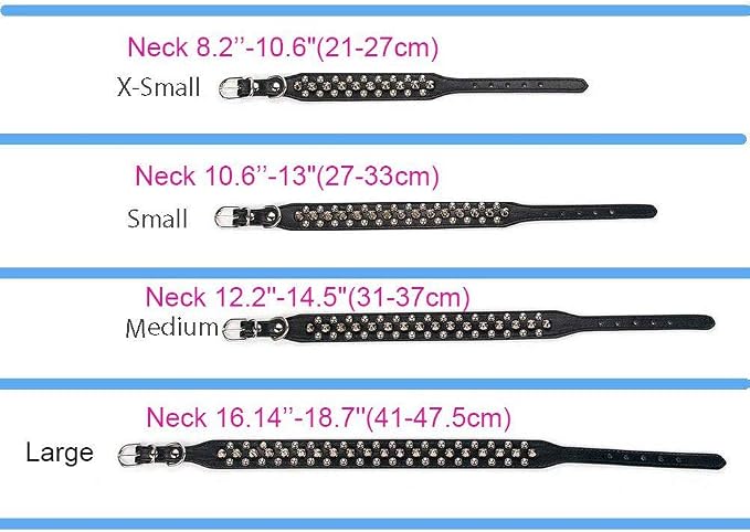 Spiked Dog Collar Soft Pu Leather Mushrooms Rivet Spike Studded Puppy - Image 2