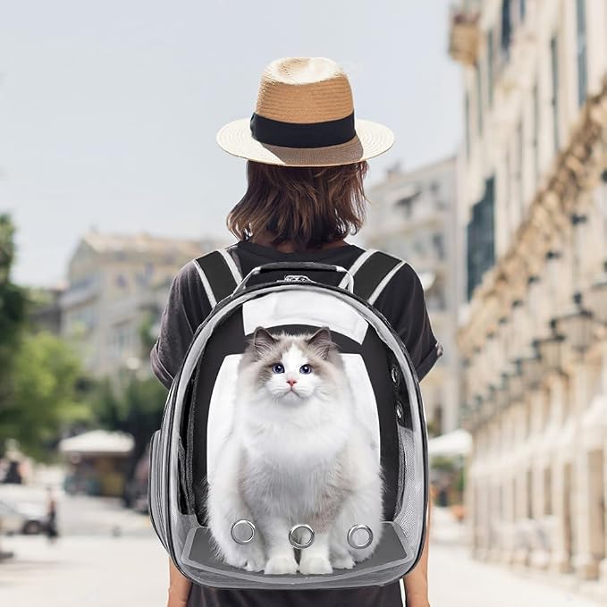 Pet Backpack Carrier, Bubble Backpack Cat Carrier, Pets and Small Dogs - Image 3