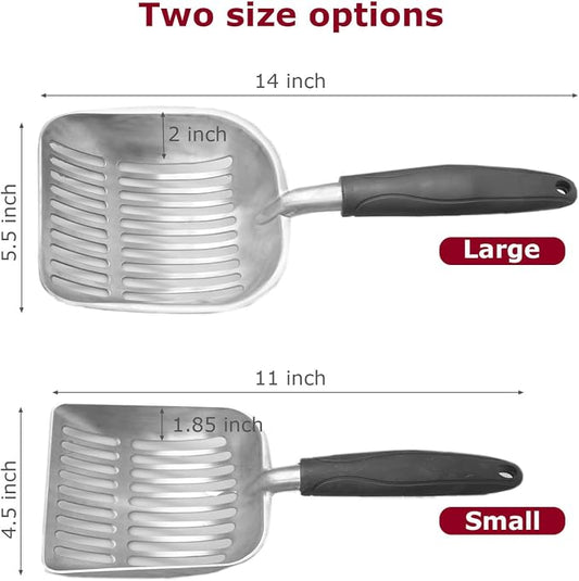 Cat Litter Scoop, Kitty Metal Scooper, Aluminum Alloy Sifter, Kitten Pooper - Image 2