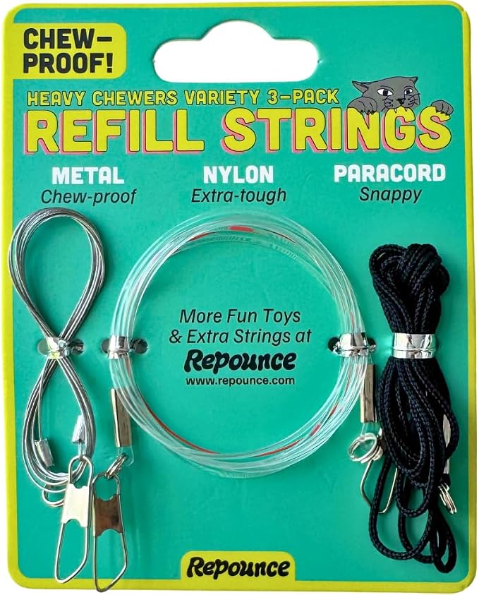 Replacement Strings for Cat Wands, 3 Pieces by Repounce