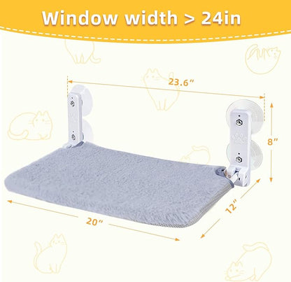 2PC Cat Window Perch, Foldable Cat Window Hammock Sunbathing and Climbing Cats - Image 4