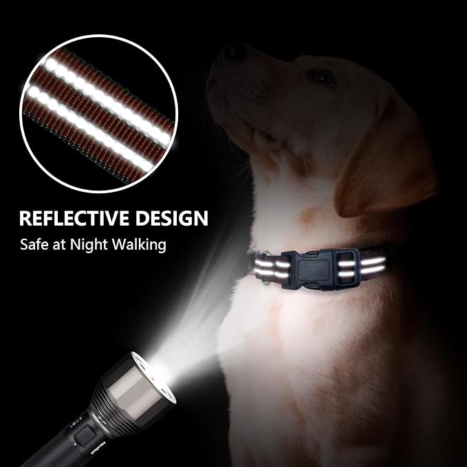 Hikiko Martingale Dog Collars Reflective Nylon Dog Collar - Image 2