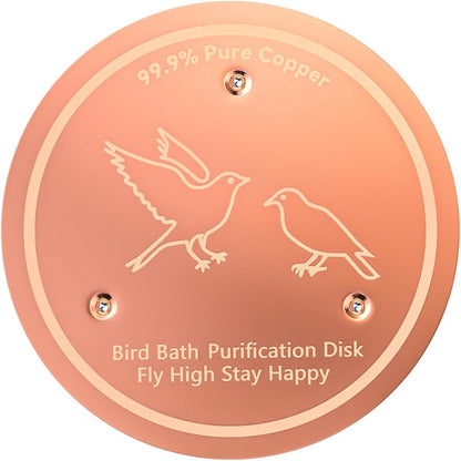 CNARIO Copper Disk for Bird Baths, Bird Baths 99.99% Pure Copper Cleaning Disk by CNARIO