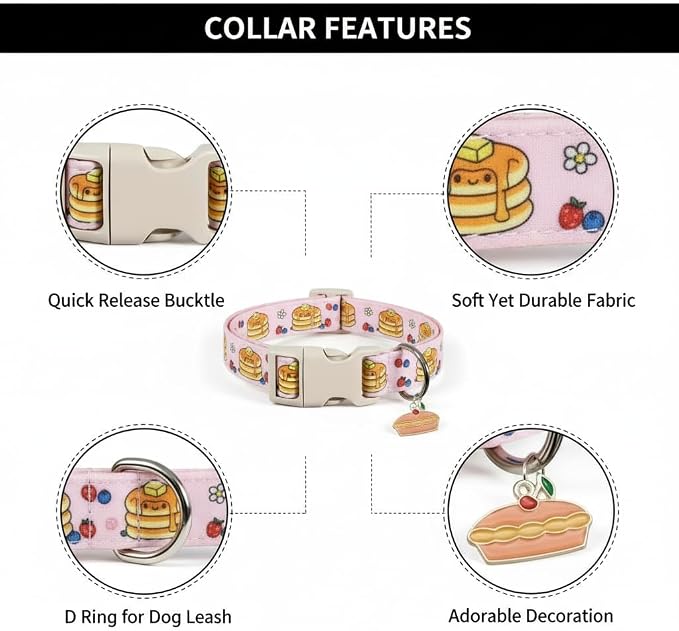 Pink Dog Collar, Girl Dog Collar - Image 3