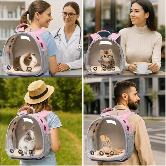 Bunny Carrier, Guinea Pig Carrier, Small Animal Carrier Backpack - Image 4