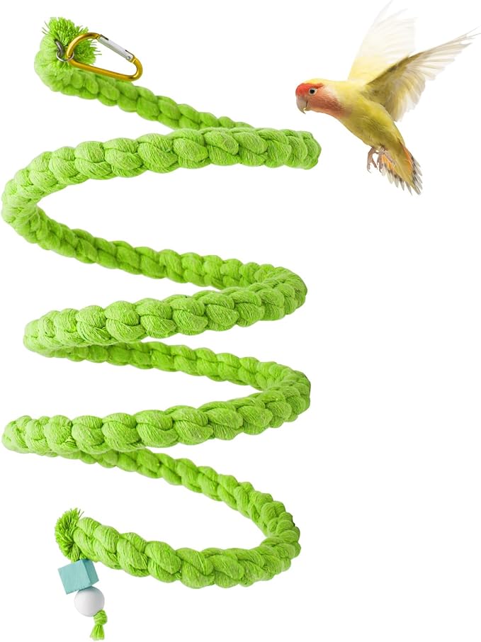 59 Inches Spiral Rope Perch, Cage Stand Pole Accessories, Climbing Toy by Dnoifne