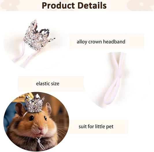 1PCS Crown Tiara Headband for Cat Dogs Puppy Birds Ducks Chicken Rabbit Hamster - Image 2