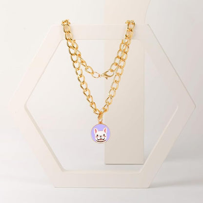HOWWFALY Dog Collar and Cat Chain Necklace Stainless Steel Adjustable 18K Gold - Image 7